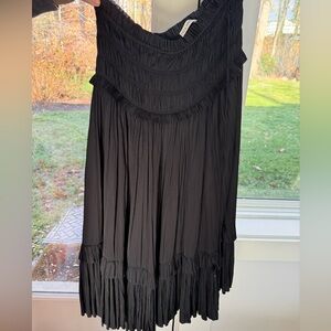 Ulla Johnson Black Ruched Skirt